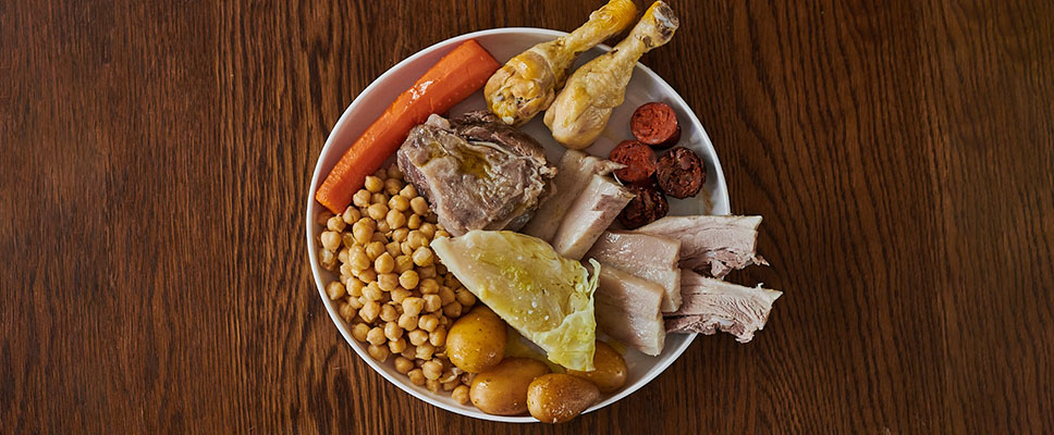 Un cocido que es menú degustación